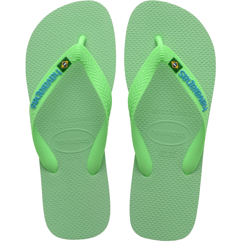 Havaianas Unisex Slippers med Brasil Logo - Grøn