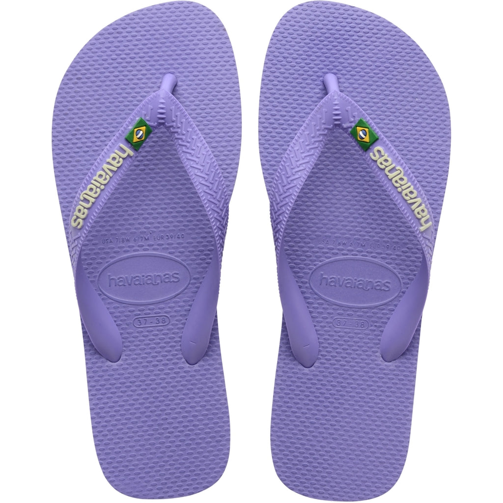 Havaianas Unisex Slippers med Brazil Logo - Lilla