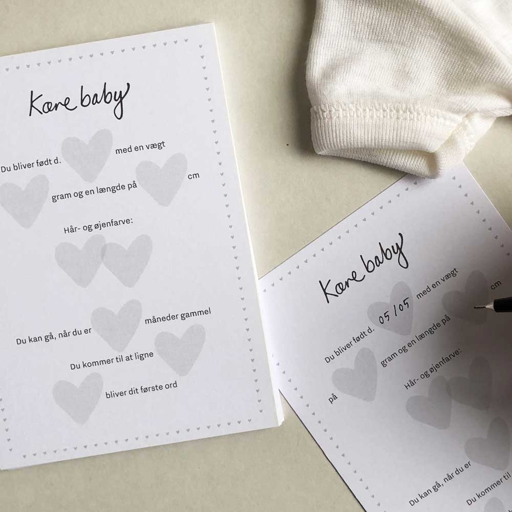 Babyshower Quizkort (20 Stk)