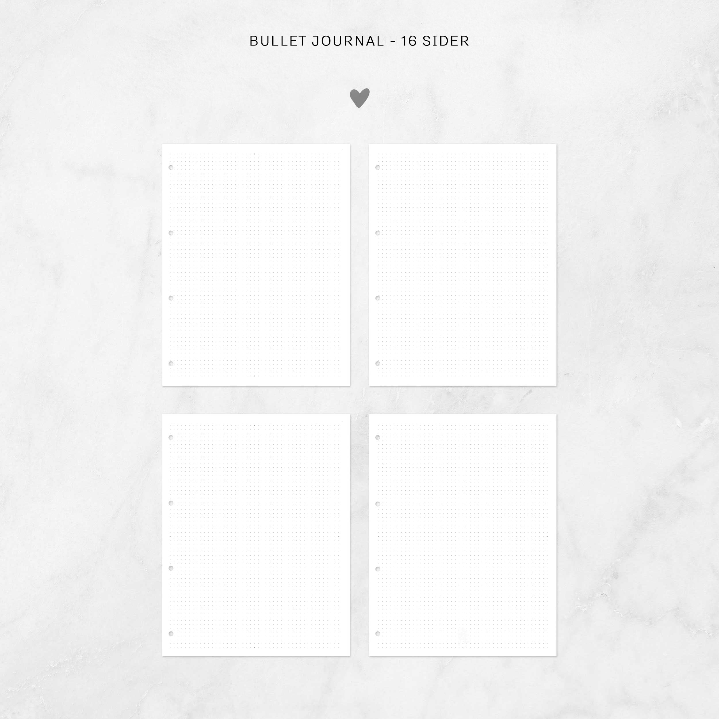 Bullet Journal Ekstra A4 Sider