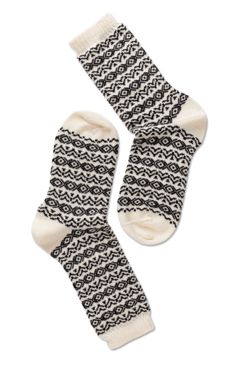 Oroblu Kvinde Uldmønster Strømper Off White/Sorte
