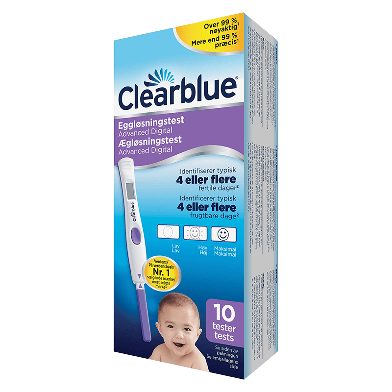Clearblue Digital Ægløsningstest 10 Stk fra Babyplan
