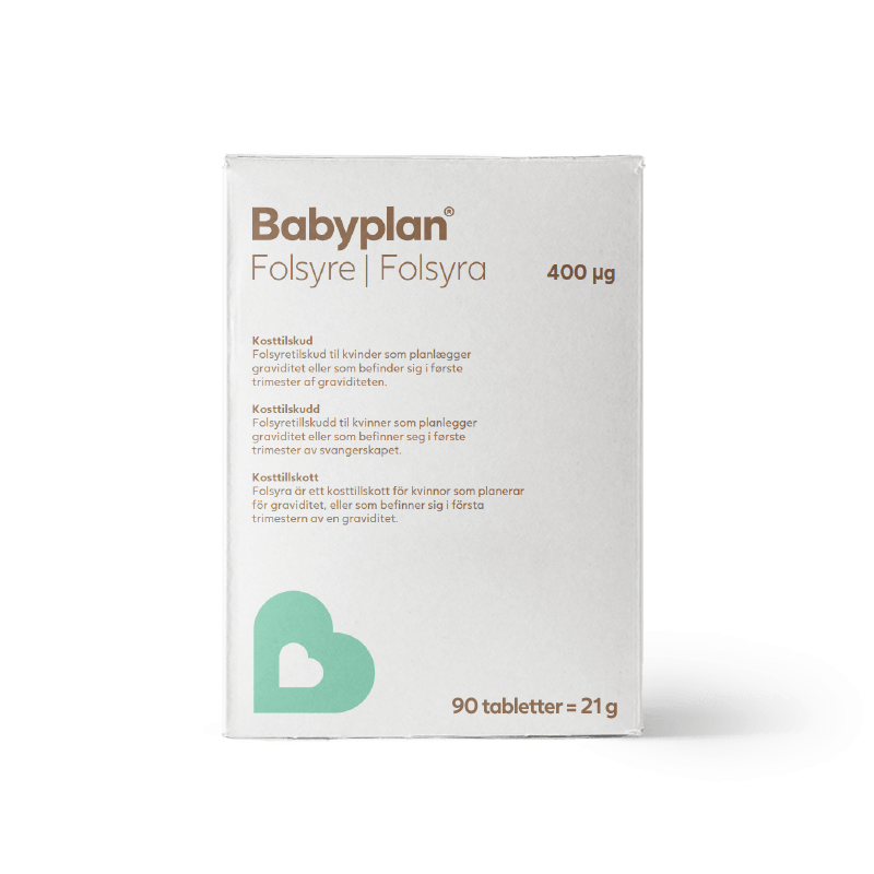 Babyplan Folsyre 400 mcg - 90 tabletter