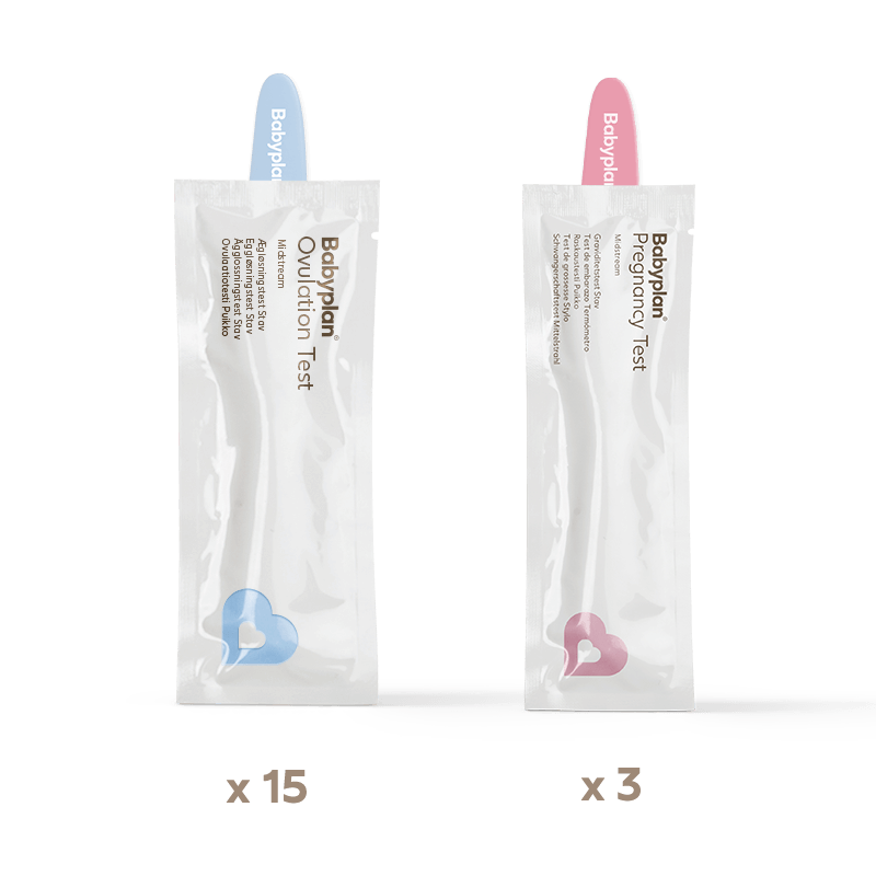 Ægløsningstest og graviditetstest sæt fra Babyplan