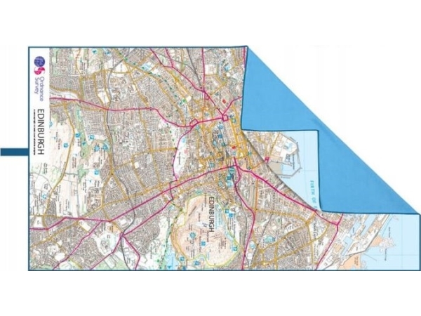 Softfibre Os Map Edinburgh Hurtigtørrende Håndklæde fra Lifeventure
