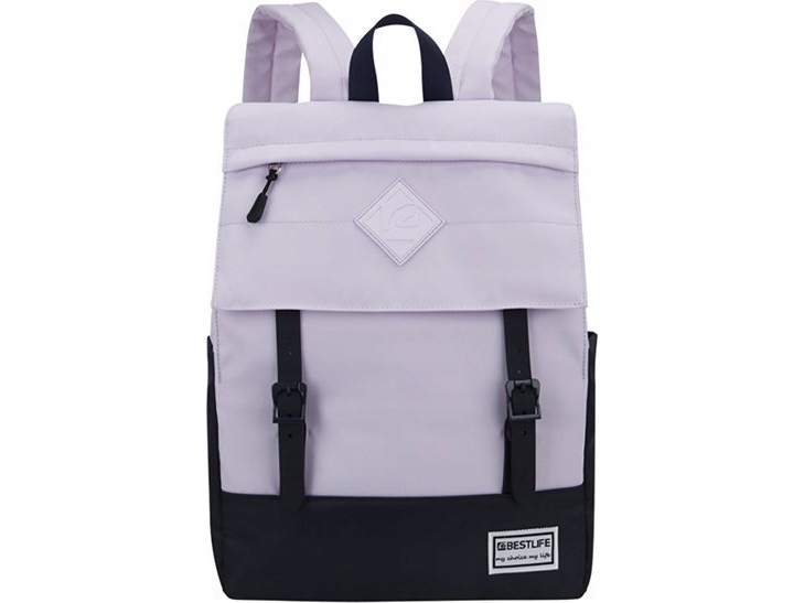 Backpack Rygsæk Til 14,1" Notebook, Col Buckles, Lilla, Polyester,   fra Bestlife