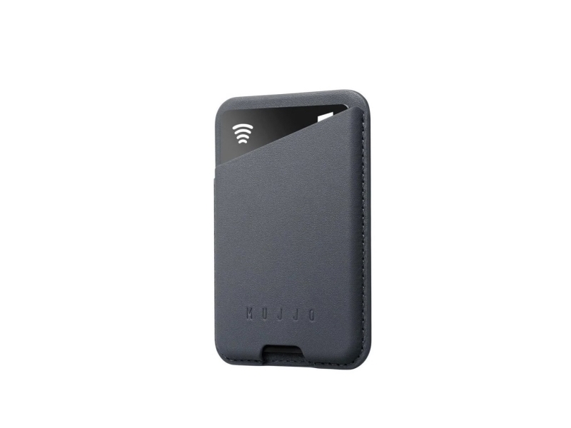 "  Magsafe Leather Card Wallet   Det Bedste Tilbehør Til Din Iphone   Blue Steel fra Mujjo