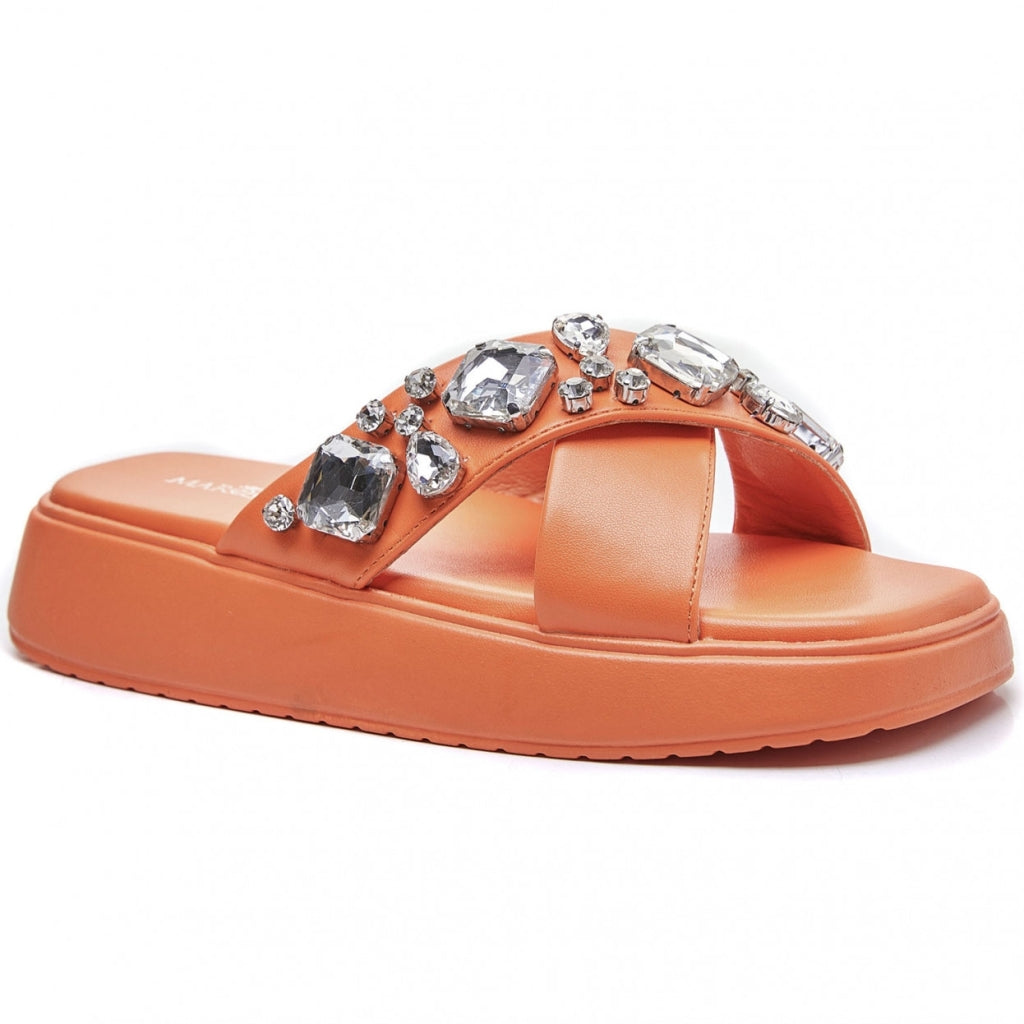 Adelina Dame Sandal 2367   Orange fra Shoes