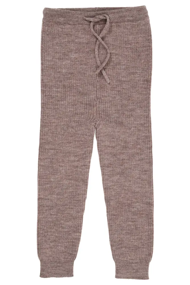 Klassisk Merino Rib Leggings M. Bindebånd   Unisex   Natural   68 fra Copenhagen Colors