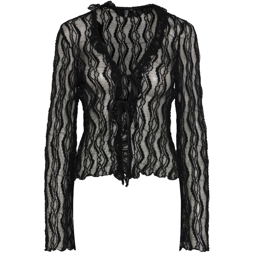 Dame Bluse Pcally   Black fra Pieces