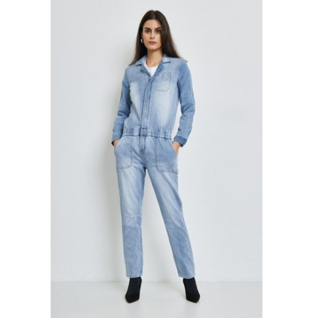 Dame Jumpsuit 92605   Denim Blue fra Place Du Jour