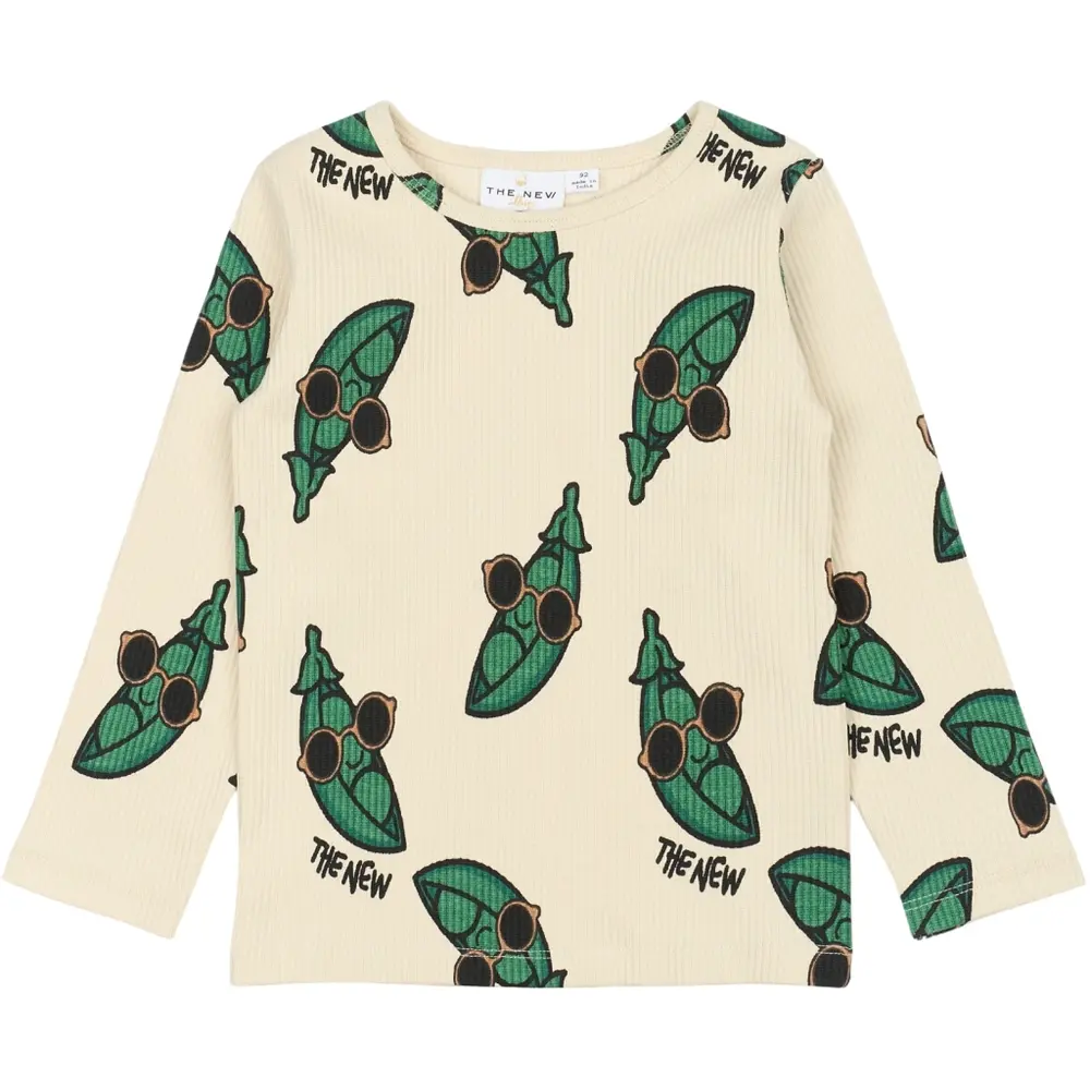 Nevi Langærmet Rib T Shirt   White Swan   92 fra The New Siblings