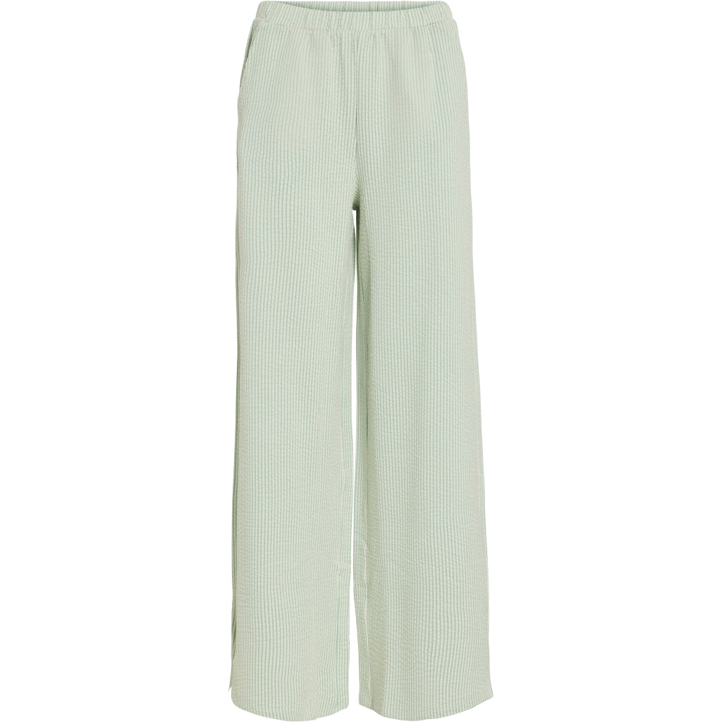 Dame Bukser Vistriplo   Silt Green Stripes Birch fra Vila