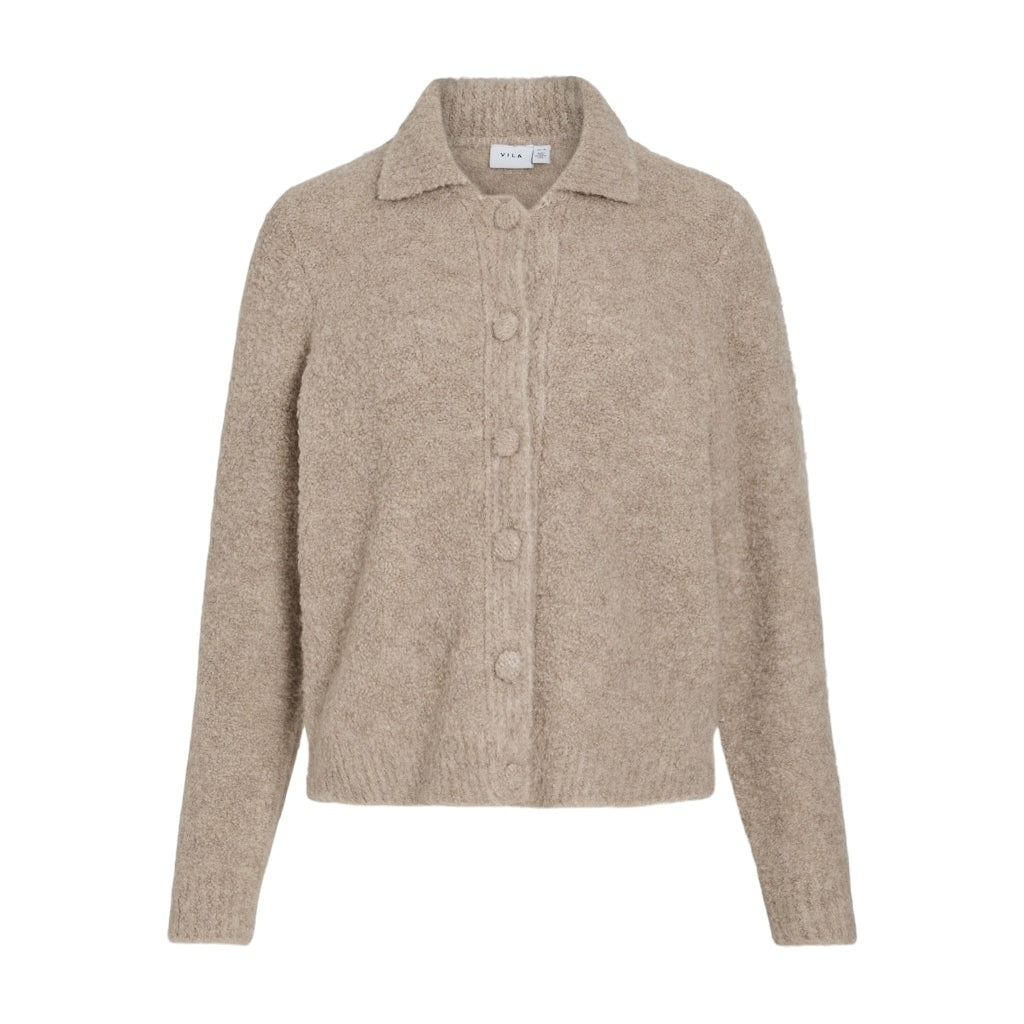 Dame Cardigan Viabby   Natural Melange fra Vila