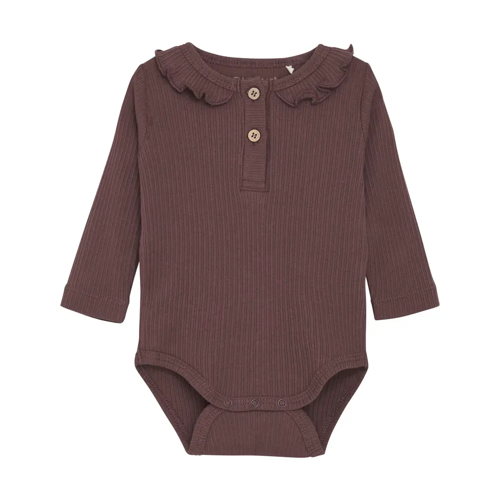 Body Langærmet Rib   Huckleberry   56 fra Fixoni