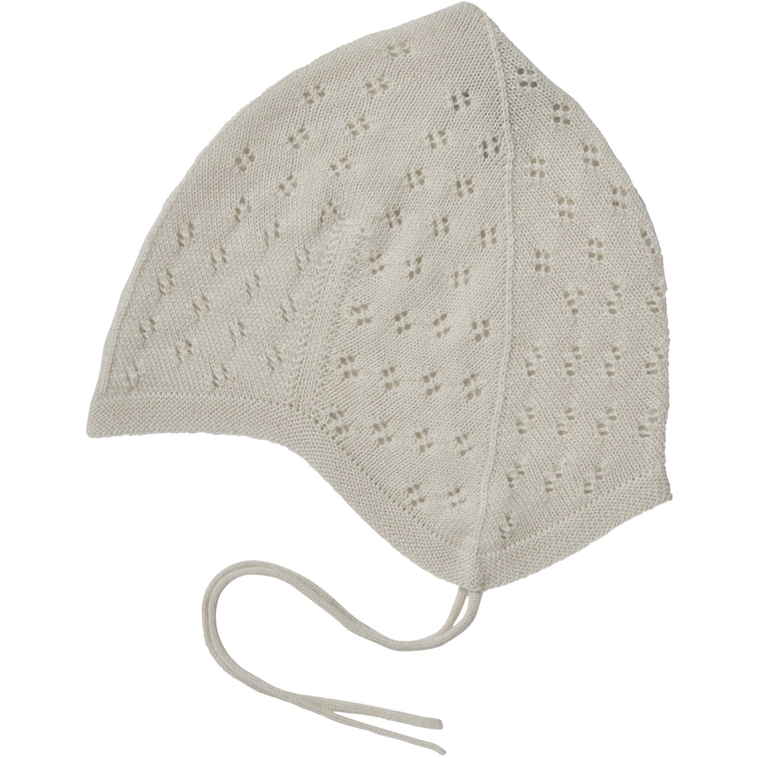 Ecru Baby Pointelle Hat   Str. 62 68 fra Fub
