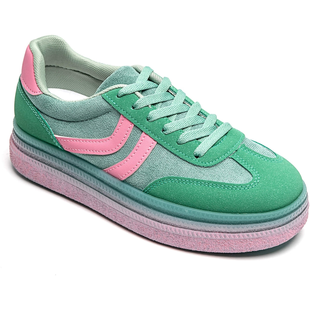 Agnes Dame Sneakers 8999   Green fra Shoes