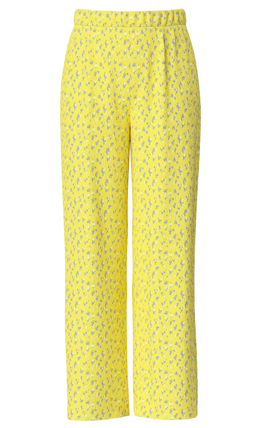 Bukser   Flora   Pale Banana Small Flower fra Pieces